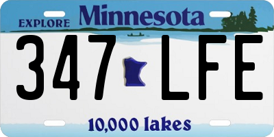 MN license plate 347LFE