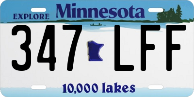 MN license plate 347LFF