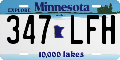 MN license plate 347LFH