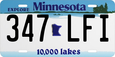MN license plate 347LFI