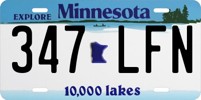 MN license plate 347LFN