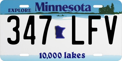 MN license plate 347LFV
