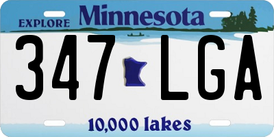 MN license plate 347LGA