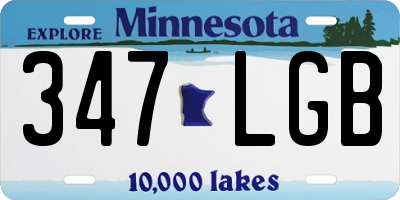 MN license plate 347LGB
