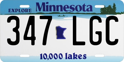 MN license plate 347LGC