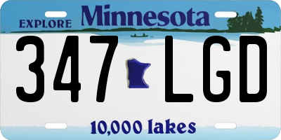 MN license plate 347LGD