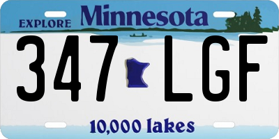 MN license plate 347LGF
