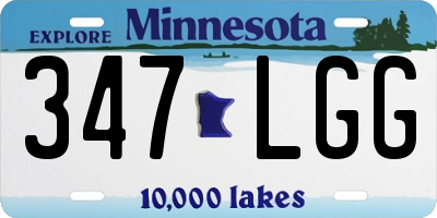MN license plate 347LGG