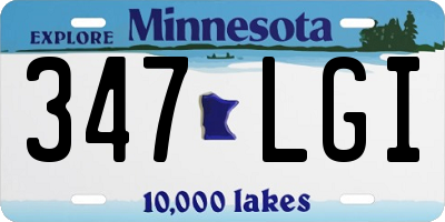 MN license plate 347LGI