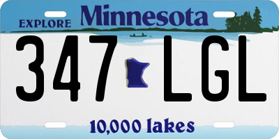 MN license plate 347LGL