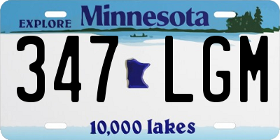 MN license plate 347LGM