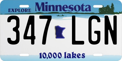 MN license plate 347LGN