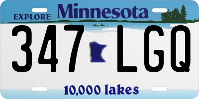 MN license plate 347LGQ