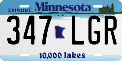 MN license plate 347LGR