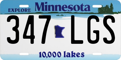 MN license plate 347LGS