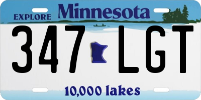 MN license plate 347LGT