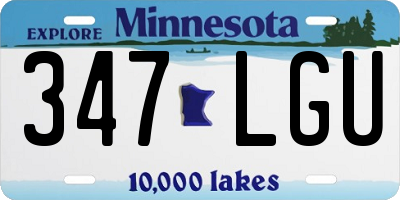 MN license plate 347LGU