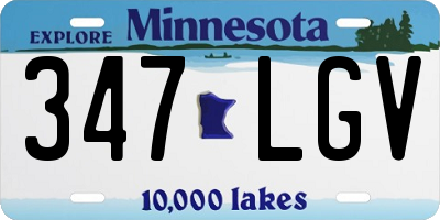MN license plate 347LGV
