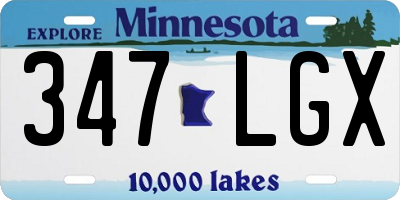 MN license plate 347LGX