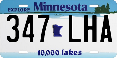MN license plate 347LHA