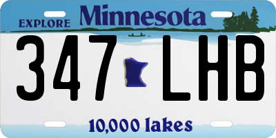 MN license plate 347LHB
