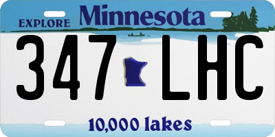 MN license plate 347LHC