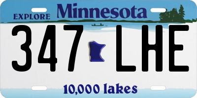 MN license plate 347LHE