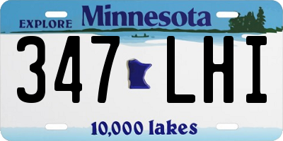 MN license plate 347LHI