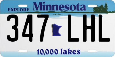 MN license plate 347LHL