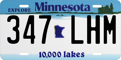 MN license plate 347LHM