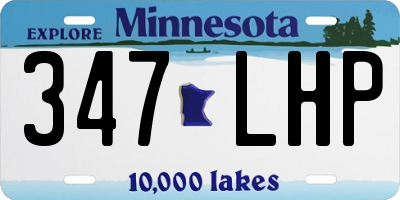 MN license plate 347LHP