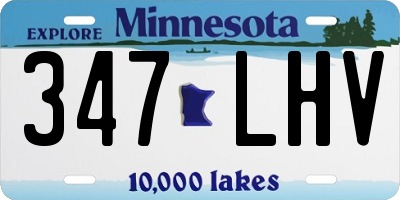 MN license plate 347LHV