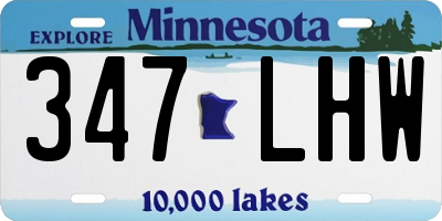 MN license plate 347LHW