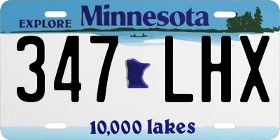 MN license plate 347LHX