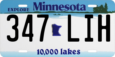 MN license plate 347LIH