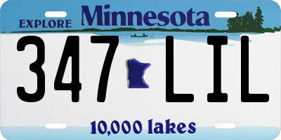 MN license plate 347LIL