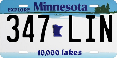 MN license plate 347LIN