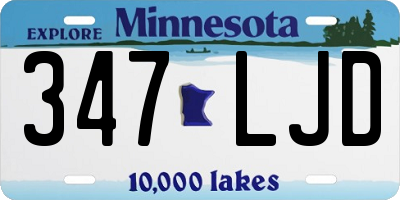 MN license plate 347LJD
