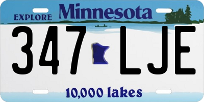 MN license plate 347LJE
