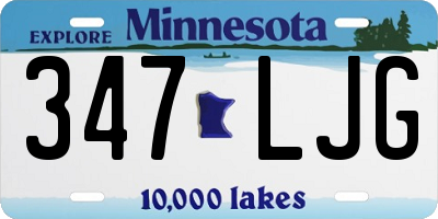 MN license plate 347LJG