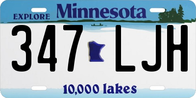 MN license plate 347LJH