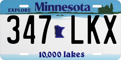 MN license plate 347LKX
