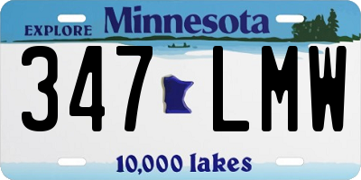 MN license plate 347LMW