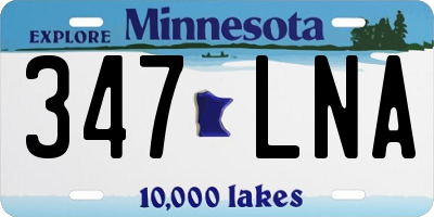 MN license plate 347LNA