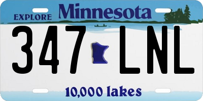 MN license plate 347LNL