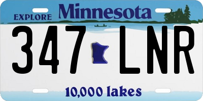 MN license plate 347LNR