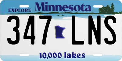 MN license plate 347LNS
