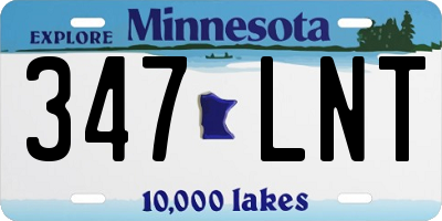 MN license plate 347LNT