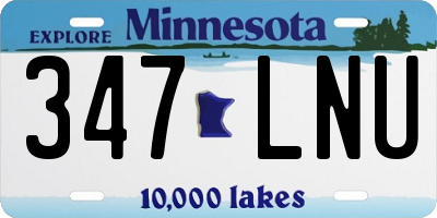 MN license plate 347LNU