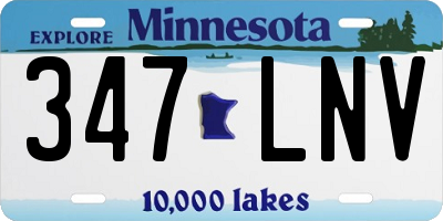 MN license plate 347LNV